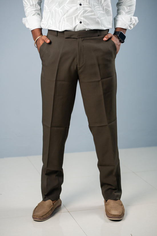 Premium Regular Fit Stylish Men's Polo Fit Pant - Mehandi green