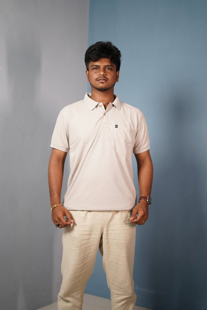 Men’s Half Sleeve Polo T-Shirt Slim Fit Casual Cotton Style - Sandle