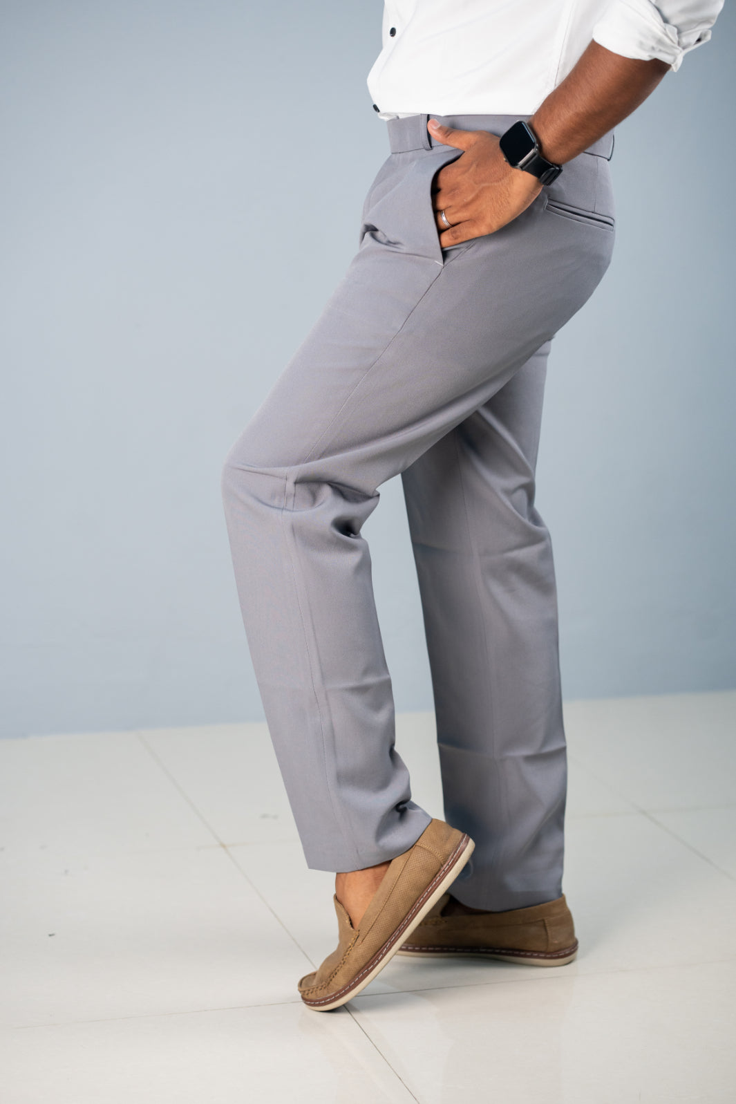 Premium Regular Fit Stylish Men's Polo Fit Pant - Dark Ash