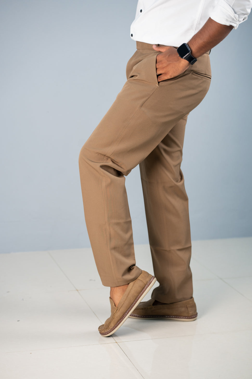 Premium Regular Fit Stylish Men's Polo Fit Pant - Brown