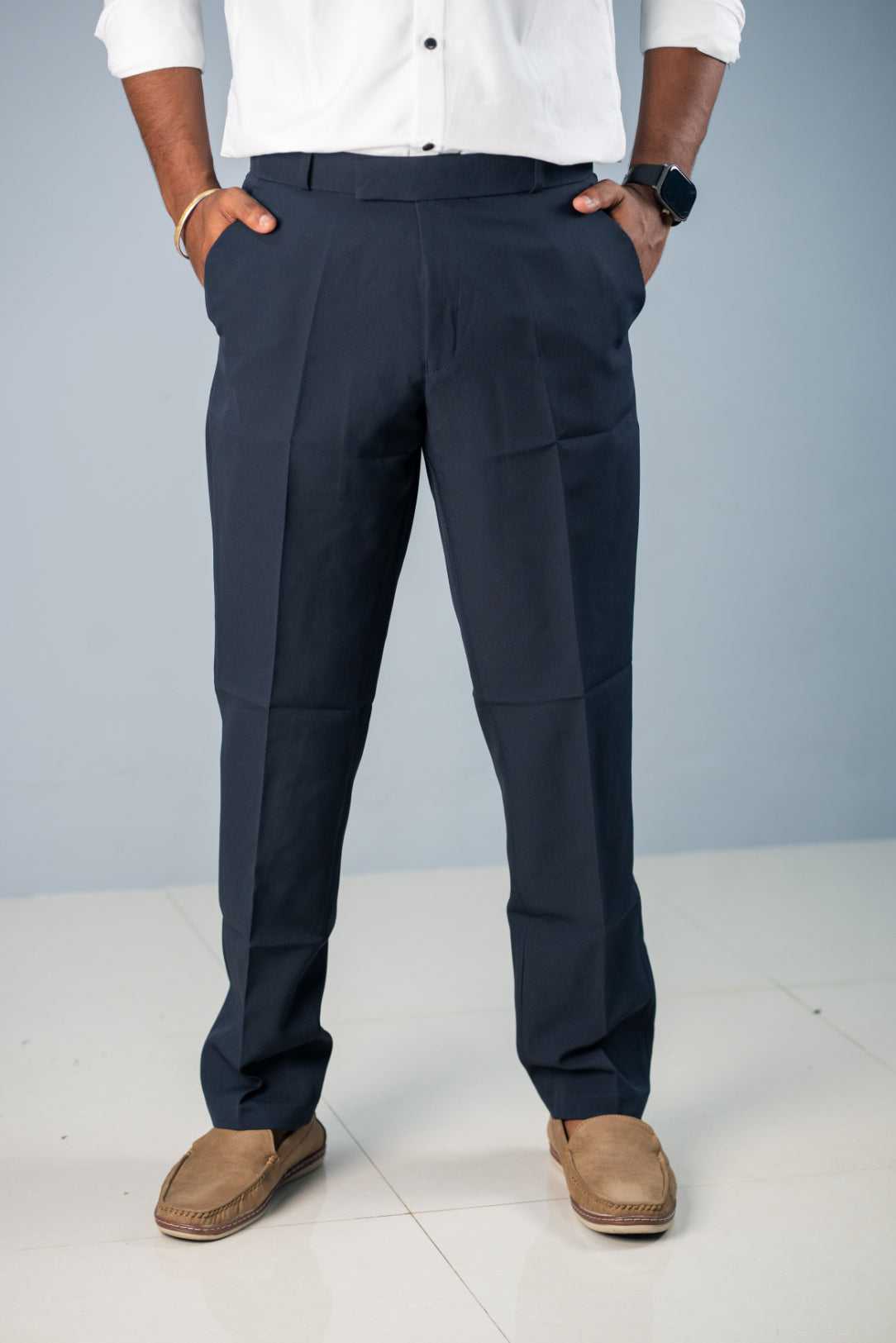 Premium Regular Fit Stylish Men's Polo Fit Pant - Navy Blue