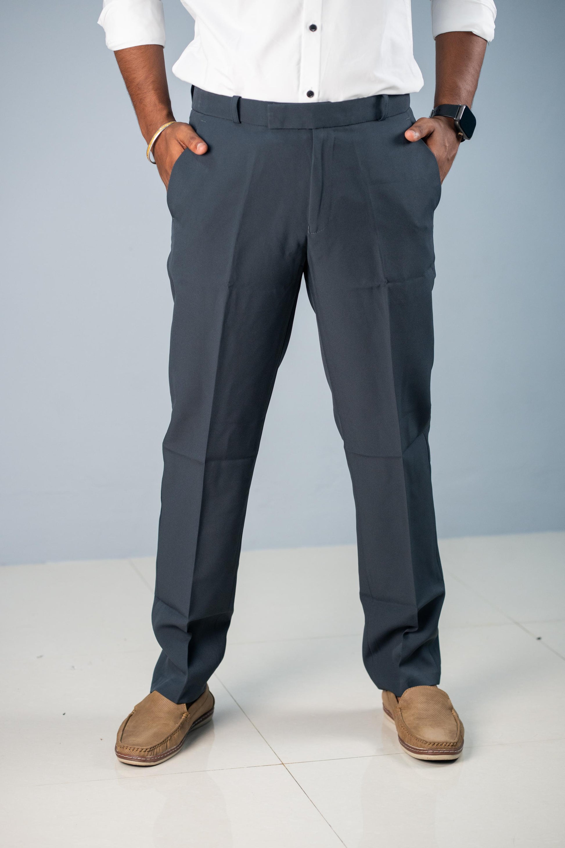 Premium Regular Fit Stylish Men's Polo Fit Pant - Dark Grey