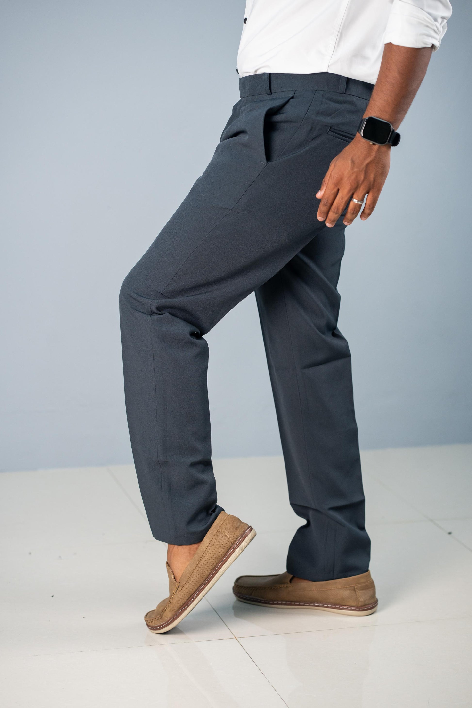 Premium Regular Fit Stylish Men's Polo Fit Pant - Dark Grey