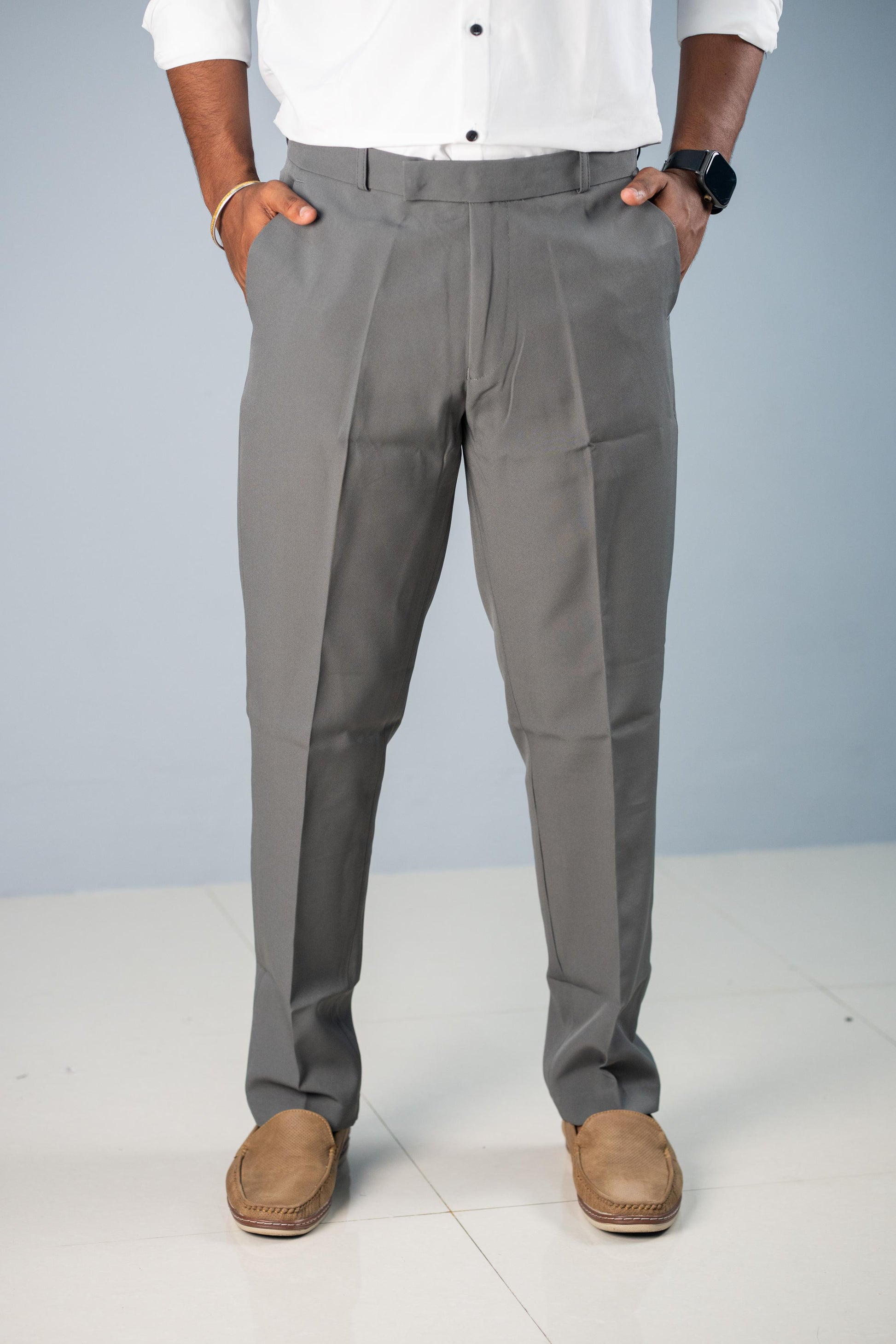 Premium Regular Fit Stylish Men's Polo Fit Pant - Cement Shade