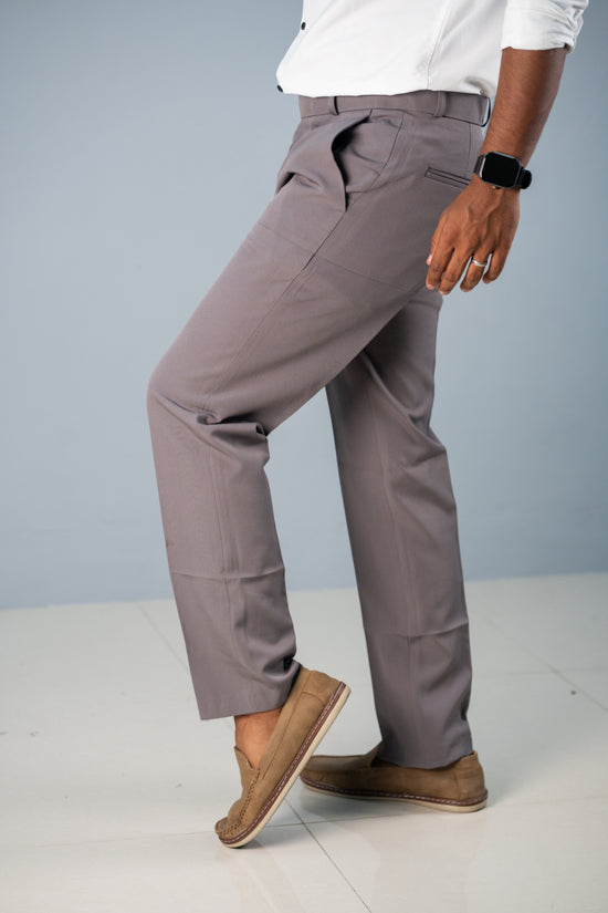 Premium Regular Fit Stylish Men's Polo Fit Pant - Dark Ash Shade