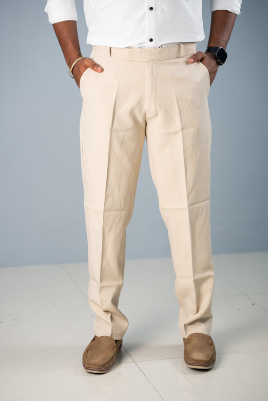 Premium Regular Fit Stylish Men's Polo Fit Pant - Light Sandle