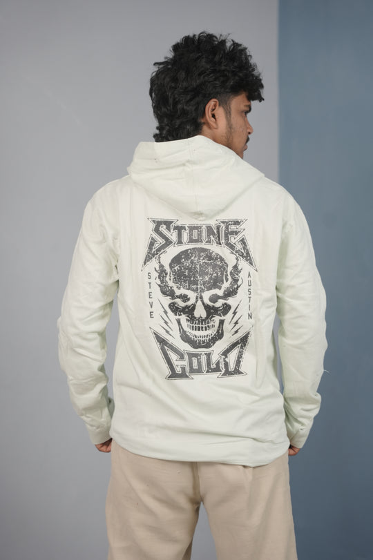 Unisex STONE Printed Hoodie for Men & Women | Oversized Streetwear - Mint Green