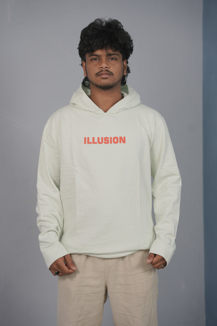 Unisex Illusion Printed Hoodie for Men & Women | Oversized Streetwear - Mint Green