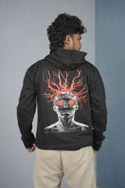 Unisex Illusion Printed Hoodie for Men & Women | Oversized Streetwear - Black