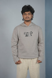 Men’s Graphic Print Hoodie – Trendy Streetwear Style - Ash