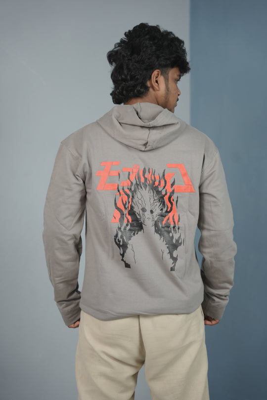 Men’s Graphic Print Hoodie – Trendy Streetwear Style - Ash – 7MAN Men's Fashion India