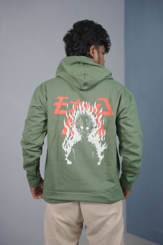 Men’s Graphic Print Hoodie – Trendy Streetwear Style - Pista Green – 7MAN Men's Fashion India