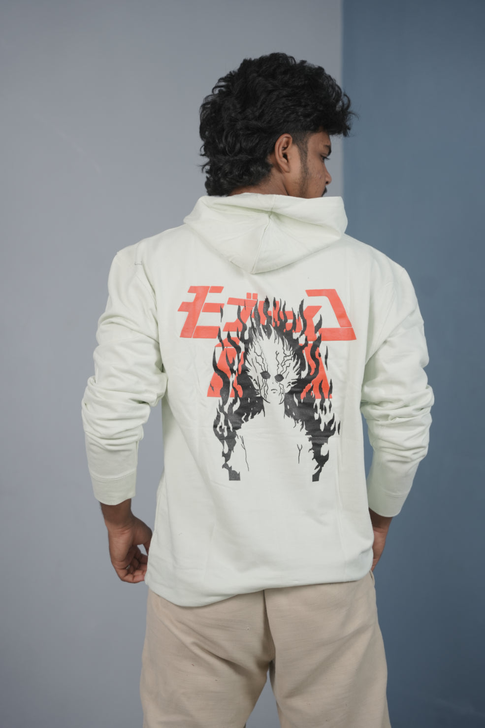 Men’s Graphic Print Hoodie – Trendy Streetwear Style - White