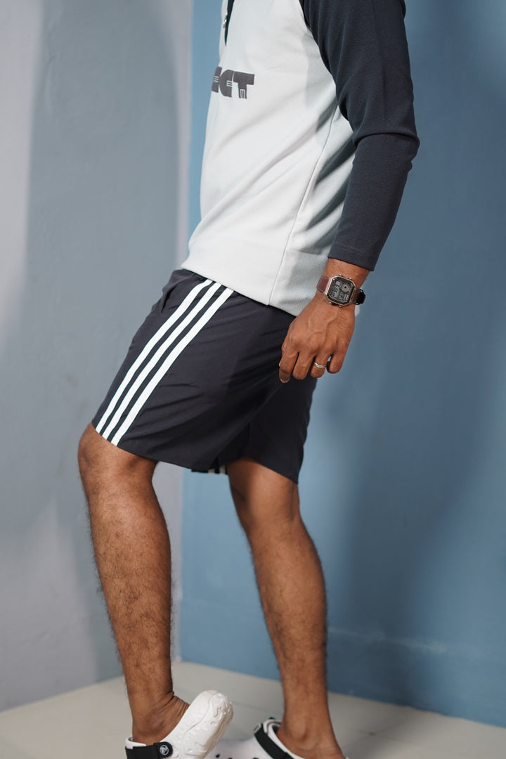 Daily Wear Triple Stripe Shorts for Men – Grey