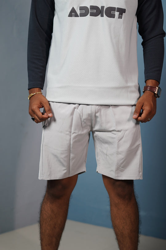 Daily Wear Triple Stripe Shorts for Men – Ash – alternate view – 7MAN India