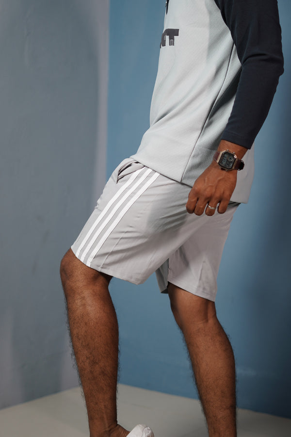 Daily Wear Triple Stripe Shorts for Men – Ash