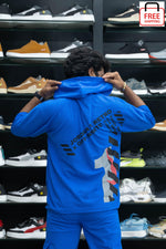 Load image into Gallery viewer, Five Sleeve Printed Hoodie and Cargo Pant Co-ord Set for Men - Ink Blue
