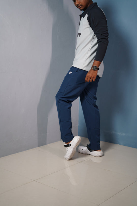 Mens 07 NS Track Pants – Slim Fit Gym & Sportswear Joggers - Petrol Blue