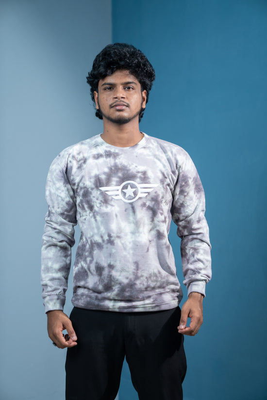 Men’s Tie-Dye Full Sleeve T-Shirt  Trending Streetwear Style-purple