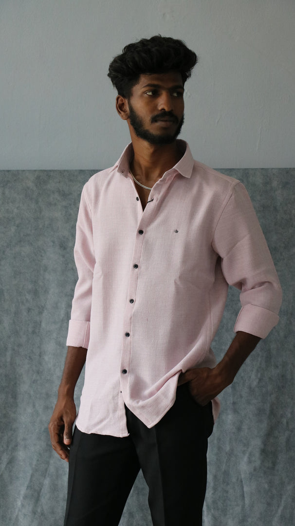 Men’s Korean Linen Plain Shirt Full Sleeve Trendy Formal & Casual Wear (CODE:S005)- 3