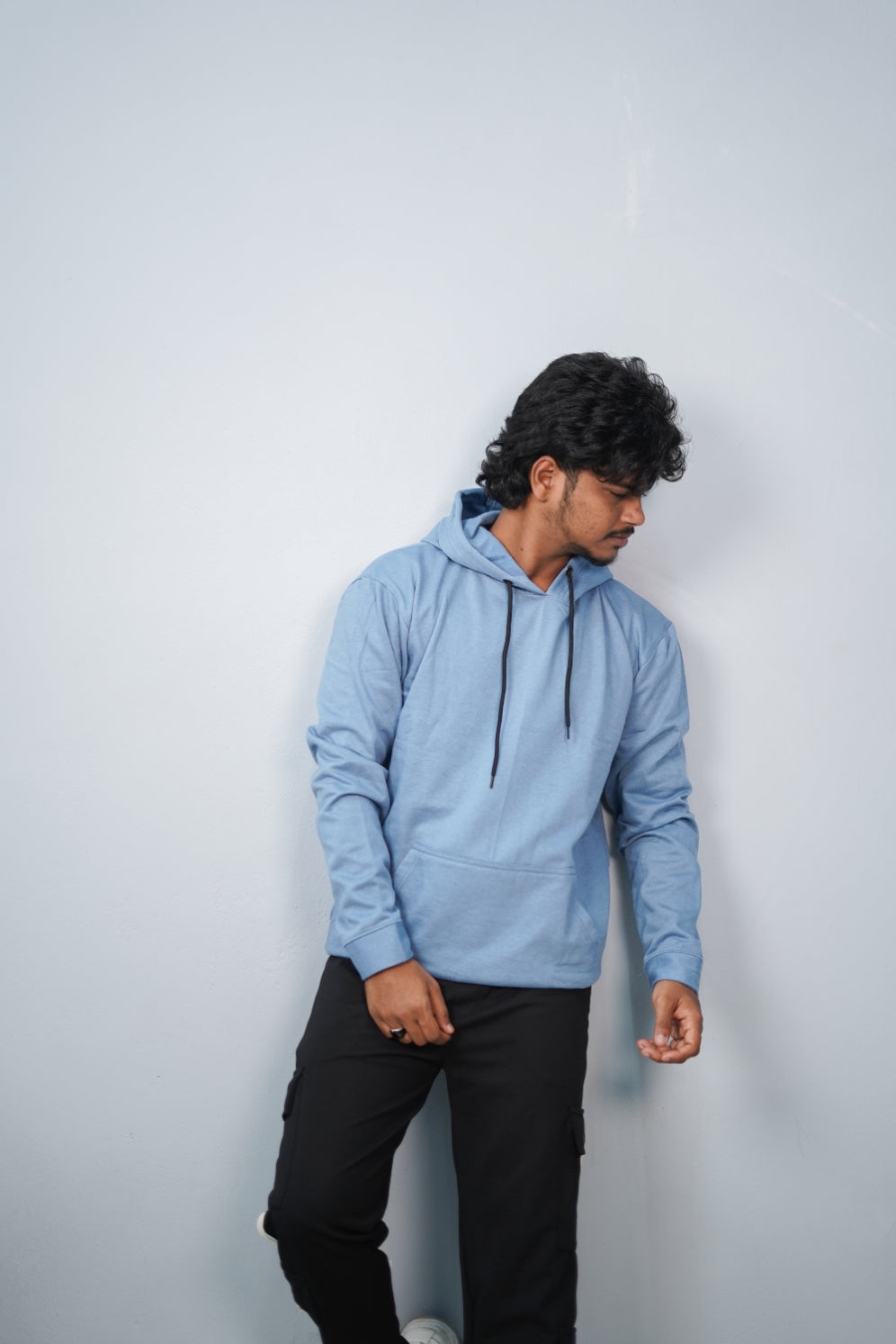 Unisex Full Sleeve Plain Pocket Hoodie | Oversized Winter Wear - Sky Blue
