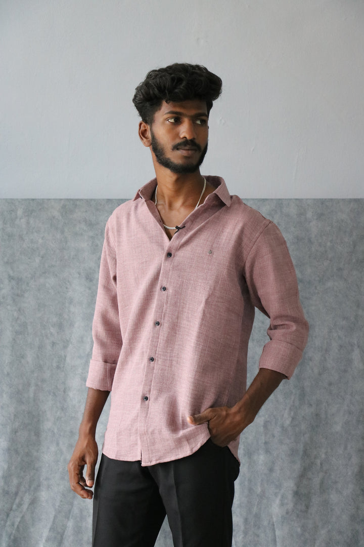 Men’s Korean Linen Plain Shirt Full Sleeve Trendy Formal & Casual Wear (CODE:S005)- 11