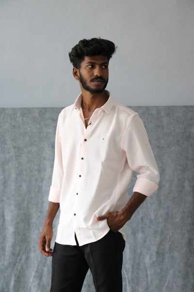 Men’s Korean Linen Plain Shirt Full Sleeve Trendy Formal & Casual Wear (CODE:S005)- 15
