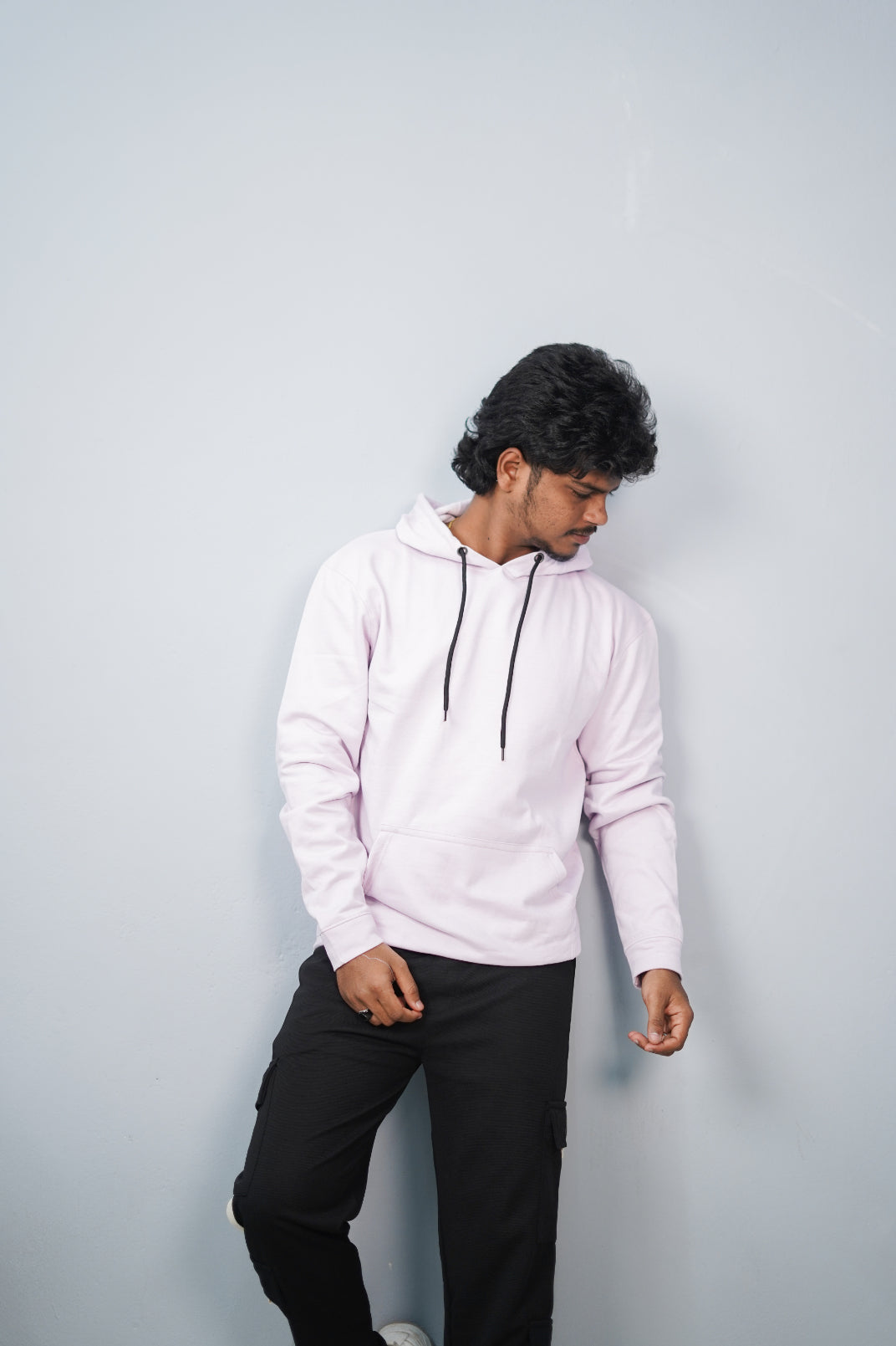 Unisex Full Sleeve Plain Pocket Hoodie | Oversized Winter Wear - Cream