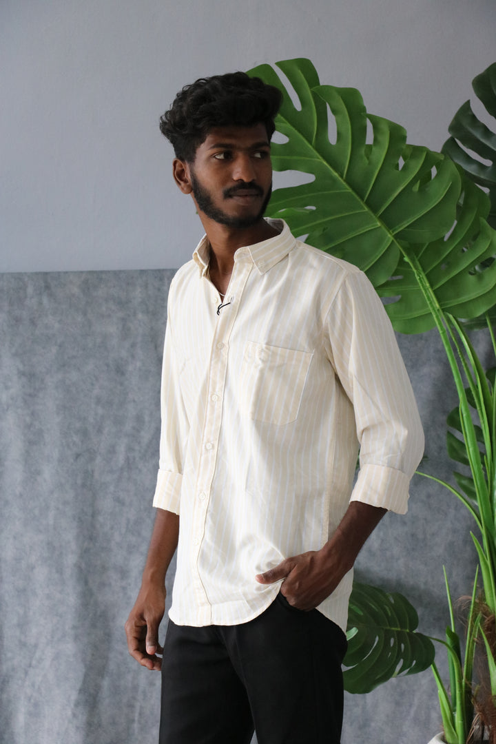 Men’s Cotton Striped Shirt Full Sleeve Trendy Casual & Formal Wear (CODE:S007) - 6