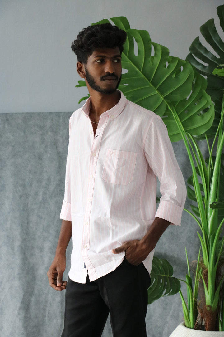 Men’s Cotton Striped Shirt Full Sleeve Trendy Casual & Formal Wear (CODE:S007) - 9