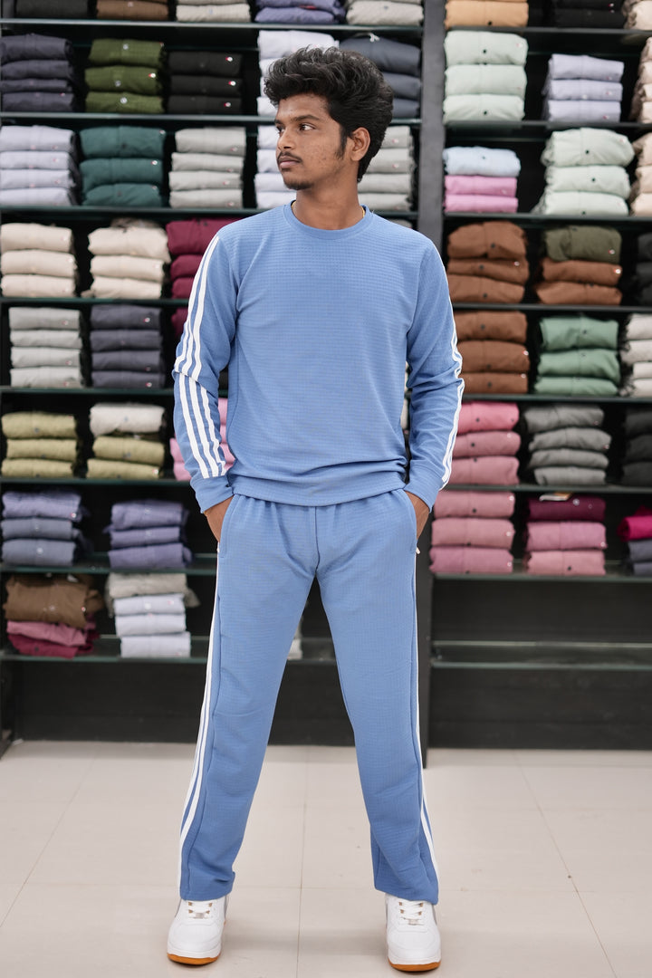 Imported FULL SLEEVE TSHIRT With PANT Co-ord set- BLUE