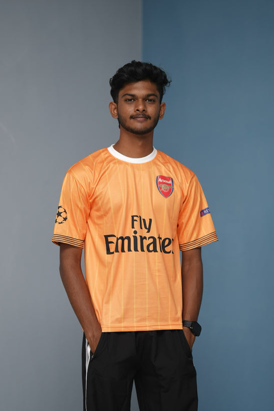 Five Sleeve Round Neck Fly Emirates Printed Tshirt for men - Yellow-Shirt & Pant Combo-7 Man