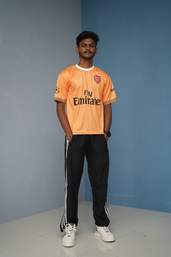 Five Sleeve Round Neck Fly Emirates Printed Tshirt for men - Yellow-Shirt & Pant Combo-7 Man