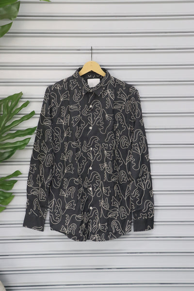 Men's Abstract Printed Full Sleeve Casual Shirt | Premium Cotton Blend - Blue
