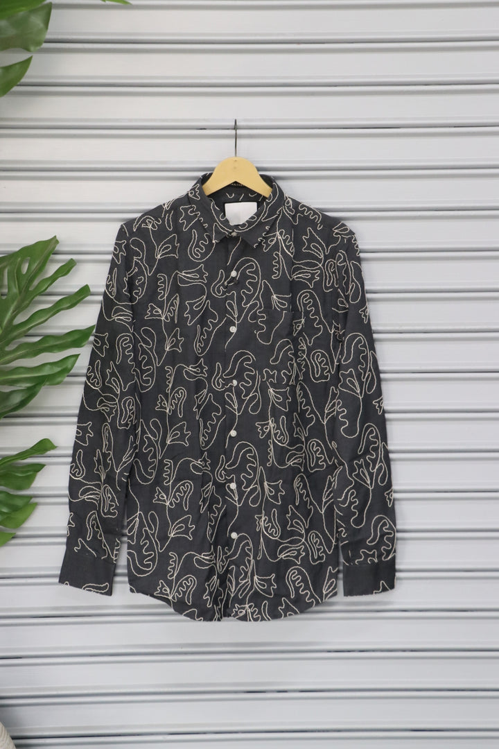 Men's Abstract Printed Full Sleeve Casual Shirt | Premium Cotton Blend - Blue