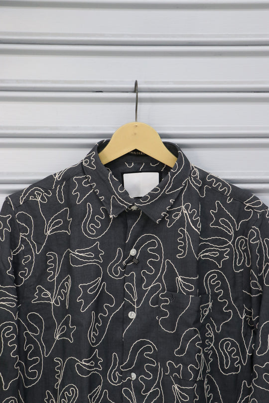 Men's Abstract Printed Full Sleeve Casual Shirt | Premium Cotton Blend - Blue – alternate view – 7MAN India