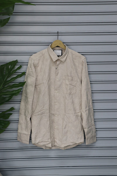 Men's Abstract Printed Full Sleeve Casual Shirt | Premium Cotton Blend - Ash