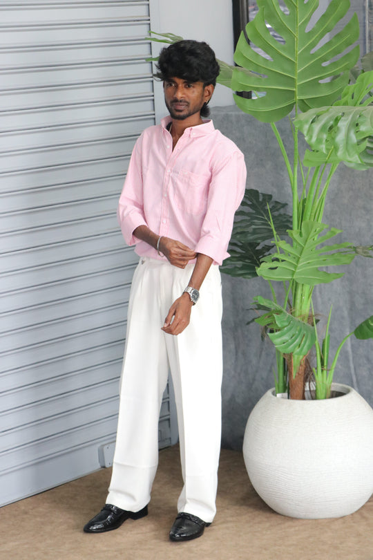 Trendy OLD MONEY STRIPED Full Sleeve Shirt | Premium Casual Wear Shirt - 1 – alternate view – 7MAN India