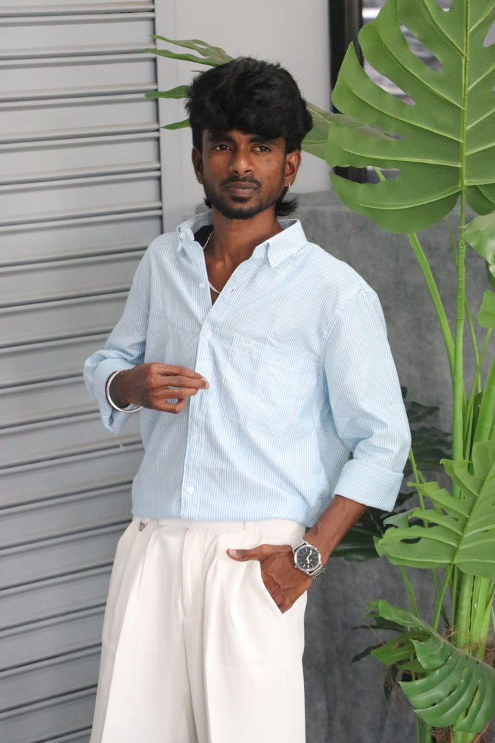 Trendy OLD MONEY STRIPED Full Sleeve Shirt | Premium Casual Wear Shirt - 2