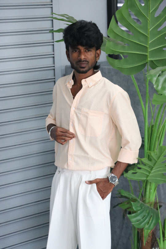 Trendy OLD MONEY STRIPED Full Sleeve Shirt | Premium Casual Wear Shirt - 3 – alternate view – 7MAN India