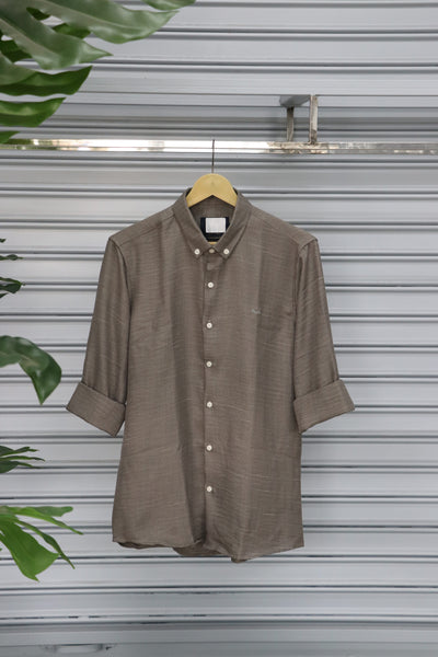 Men’s Plain Shirt Full Sleeve Trendy Casual Wear- IVORY