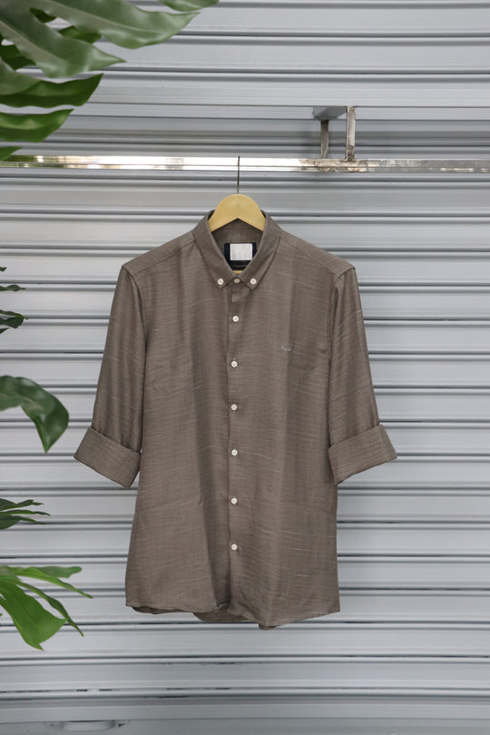 Men’s Plain Shirt Full Sleeve Trendy Casual Wear- IVORY – 7MAN Men's Fashion India