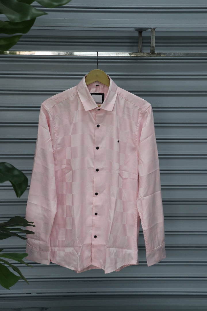 Men’s Party Wear | Big Box checked Shirt Full Sleeve Trendy Casual Wear- Pink