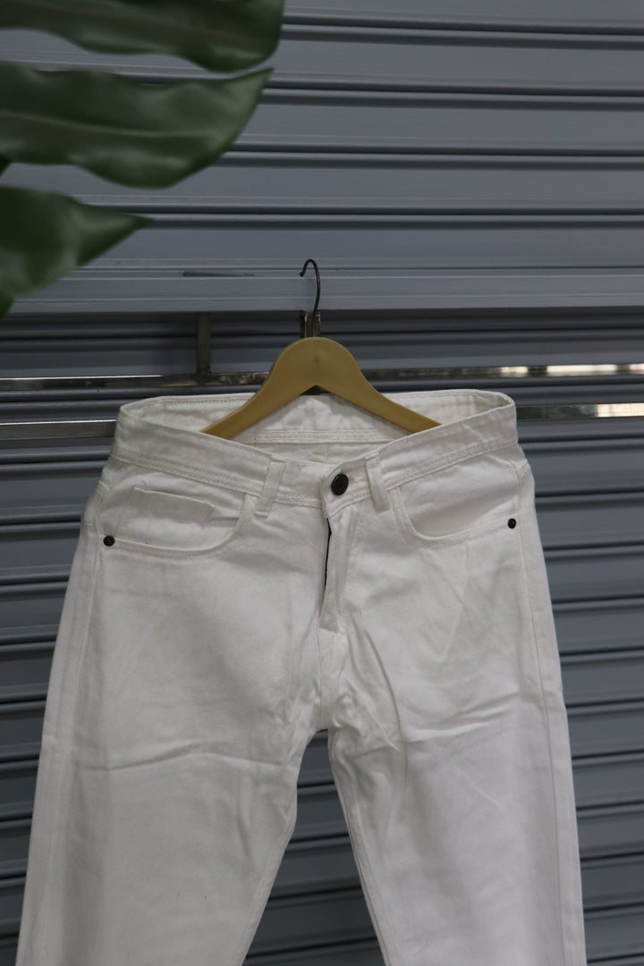 Men’s Premium MOM FIT JEAN | Casual Bottom Wear - WHITE