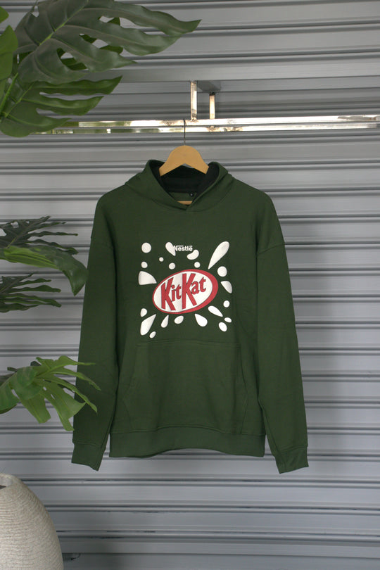 Men's Hoodie – Premium Full Sleeve KitKat Hoodie Sweatshirt - Green – 7MAN Men's Fashion India