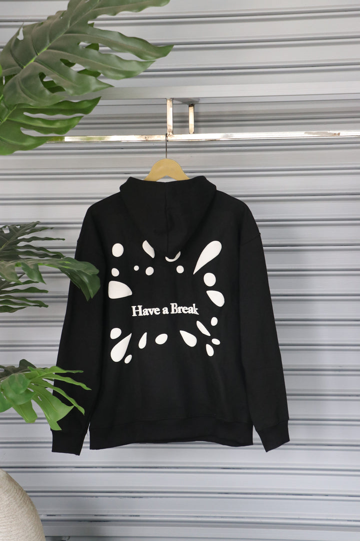Men's Hoodie – Premium Full Sleeve KitKat Hoodie Sweatshirt - Black