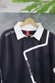 Men's Full Sleeve Collar T Shirt- Sweatshirt | Streetwear Style SOULBULL LINE- Dark Grey