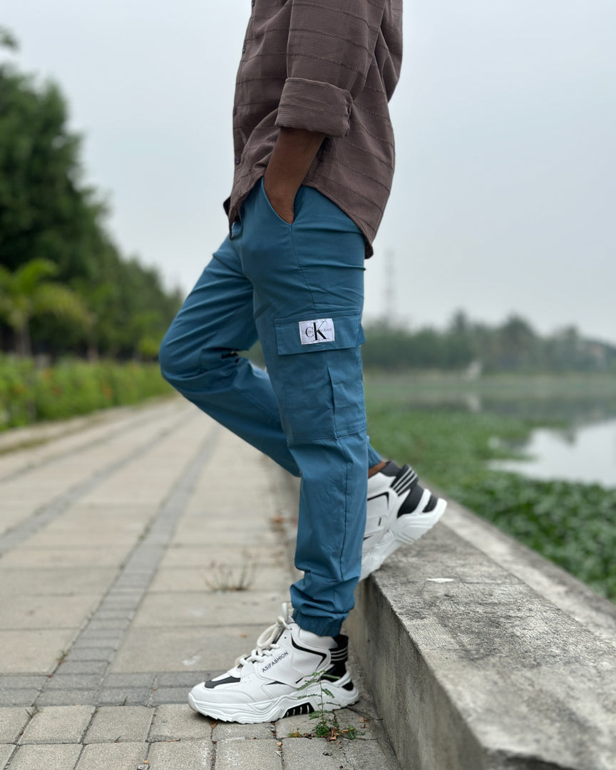 ATTRACTIVE TRENDY 400 RS CARGO PANT-D-BLUE