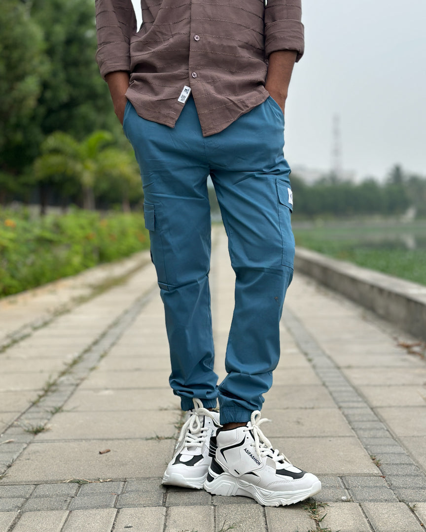 ATTRACTIVE TRENDY 400 RS CARGO PANT-D-BLUE