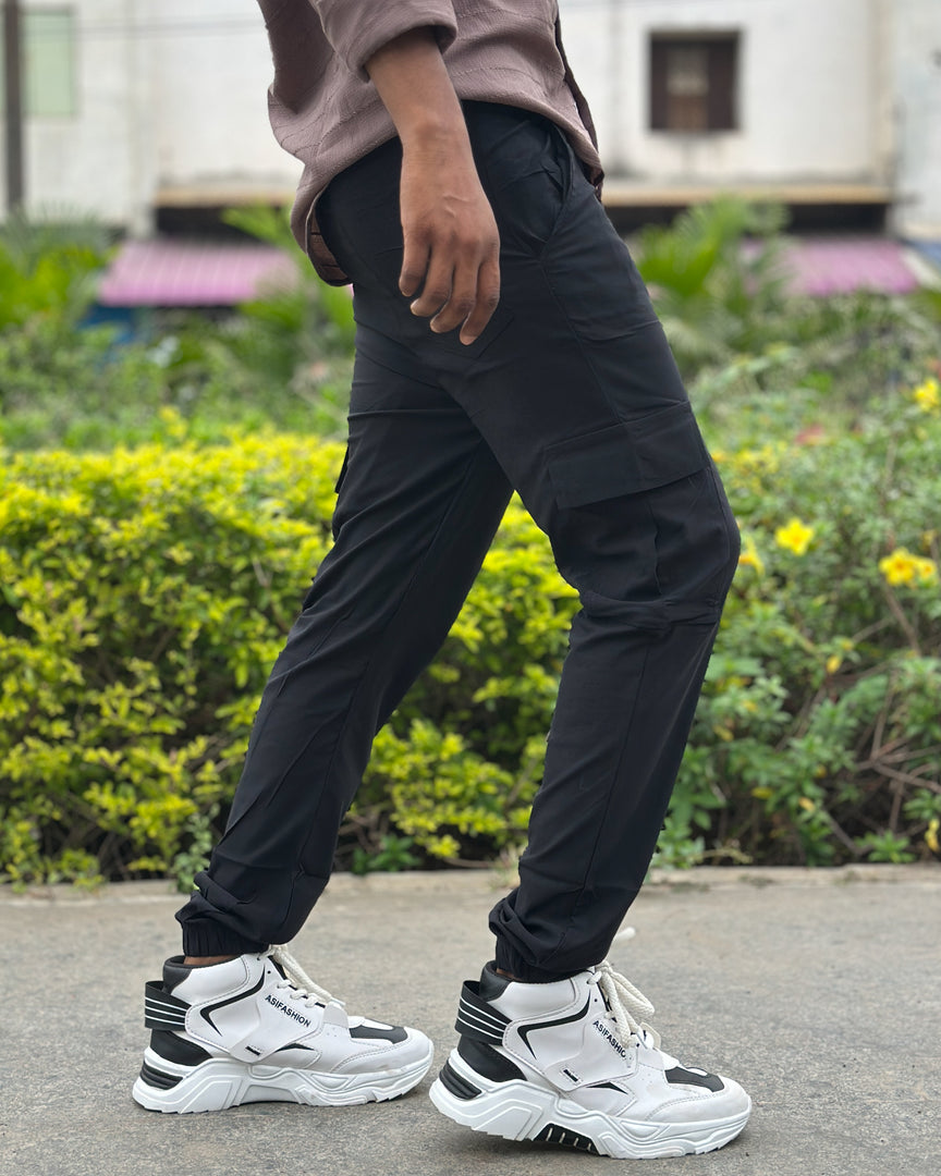 ATTRACTIVE TRENDY 400 RS CARGO PANT-BLACK